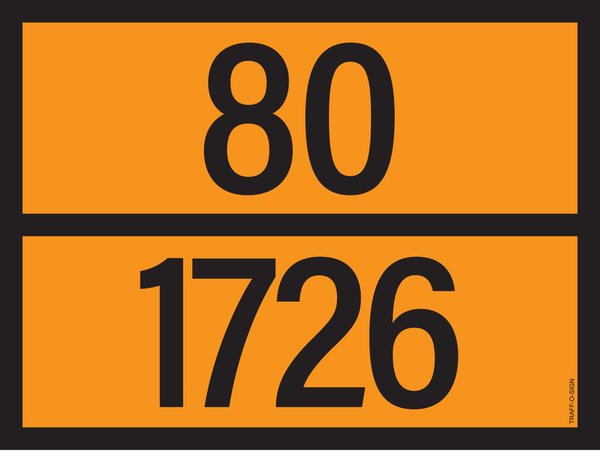 PANNEAU ADR AVEC CODE DE DANGER 80/1726
