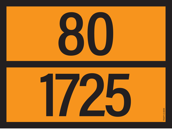 PANNEAU ADR AVEC CODE DE DANGER 80/1725