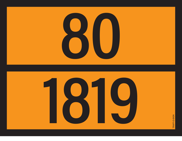 PANNEAU ADR AVEC CODE DE DANGER 80/1819