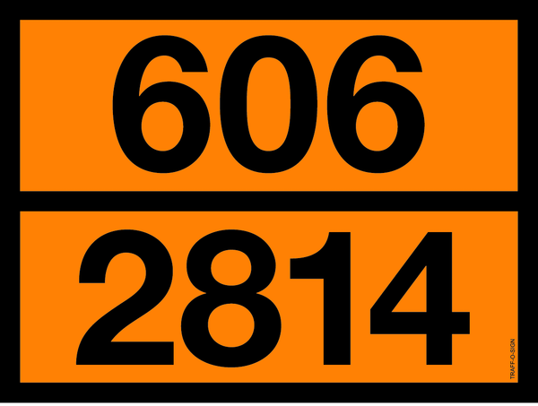 PANNEAU ADR AVEC CODE DE DANGER 606/2814