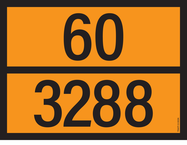 PANNEAU ADR AVEC CODE DE DANGER 60/3288