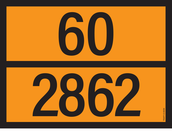 PANNEAU ADR AVEC CODE DE DANGER 60/2862