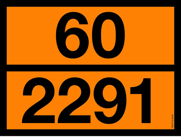 PANNEAU ADR AVEC CODE DE DANGER 60/2291