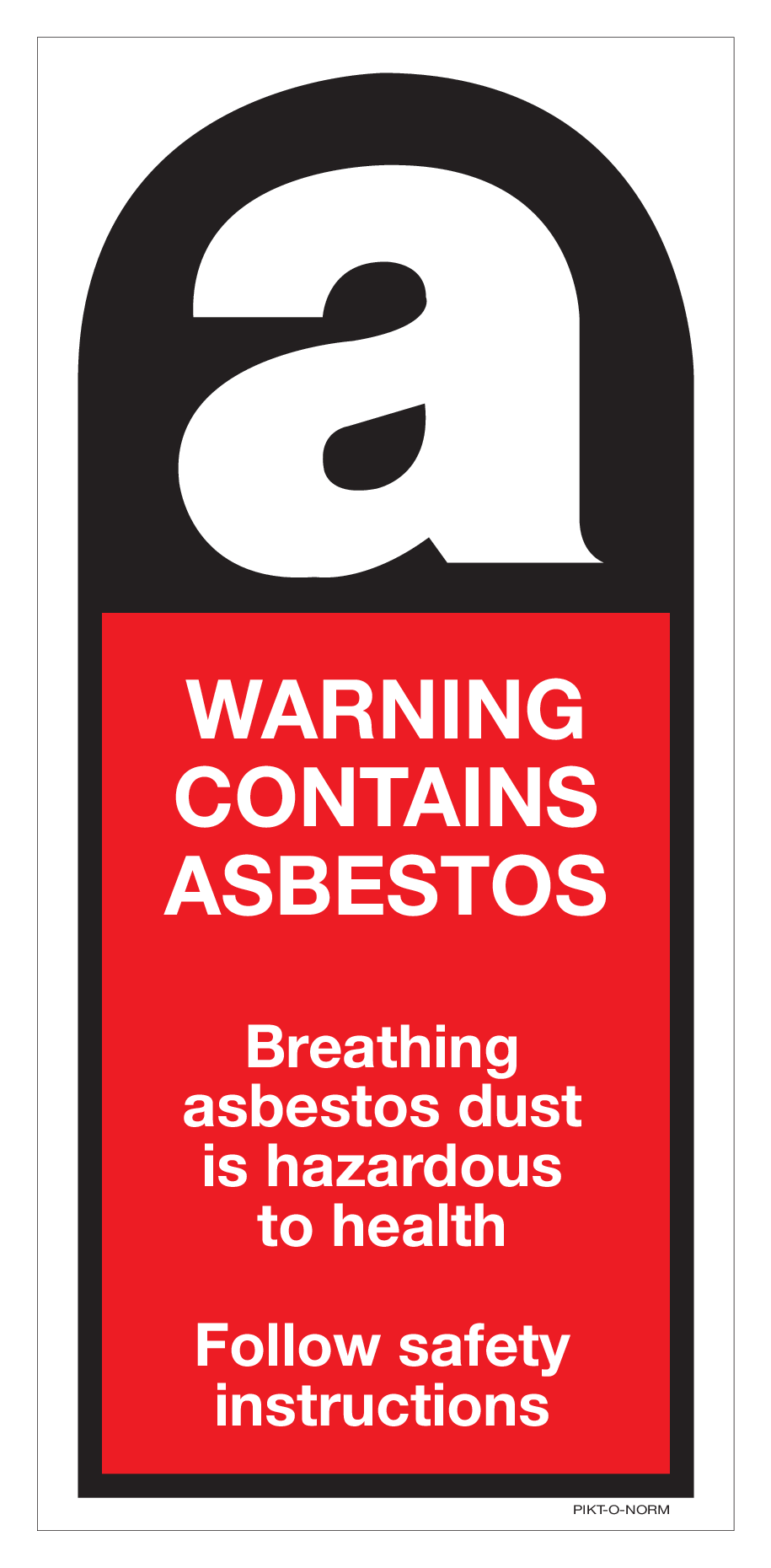 WARNING, CONTAINS ASBESTOS