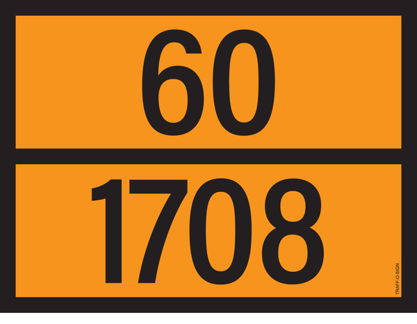 PANNEAU ADR AVEC CODE DE DANGER 60/1708