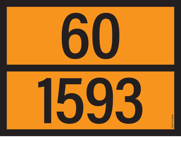 PANNEAU ADR AVEC CODE DE DANGER 60/1593