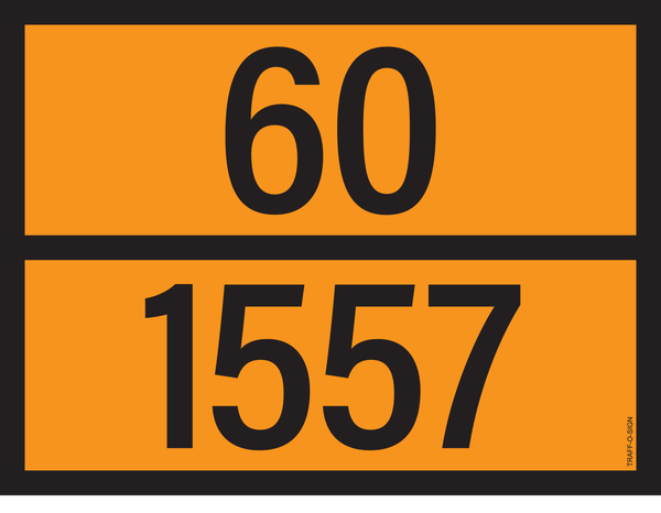 PANNEAU ADR AVEC CODE DE DANGER 60/1557