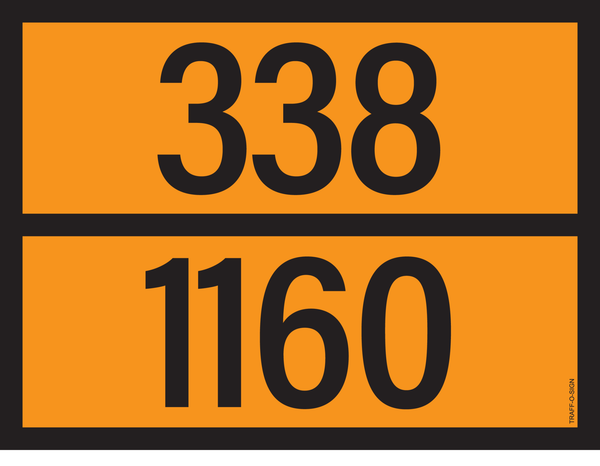 PANNEAU ADR AVEC CODE DE DANGER 338/1160