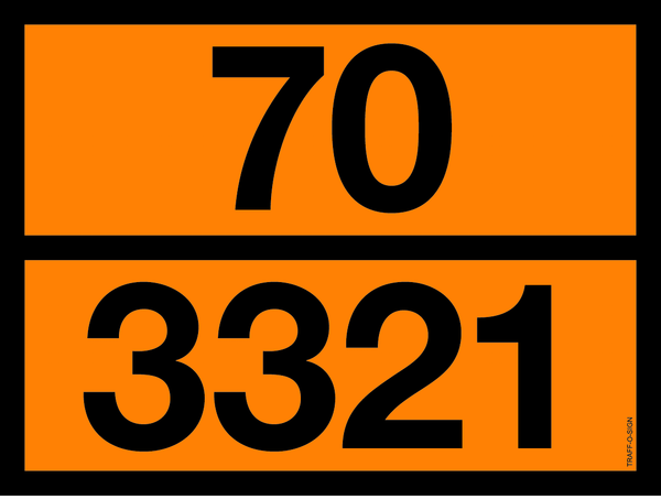 PANNEAU ADR AVEC CODE DE DANGER 70/3321