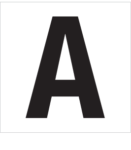 A, UITGESNEDEN LETTER