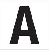 A, UITGESNEDEN LETTER