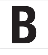 B, UITGESNEDEN LETTER
