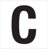 C, UITGESNEDEN LETTER