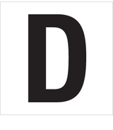 D, UITGESNEDEN LETTER