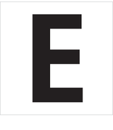 E, UITGESNEDEN LETTER