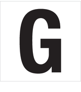 G, UITGESNEDEN LETTER