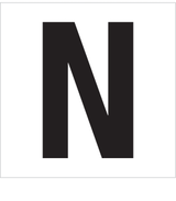 N, UITGESNEDEN LETTER