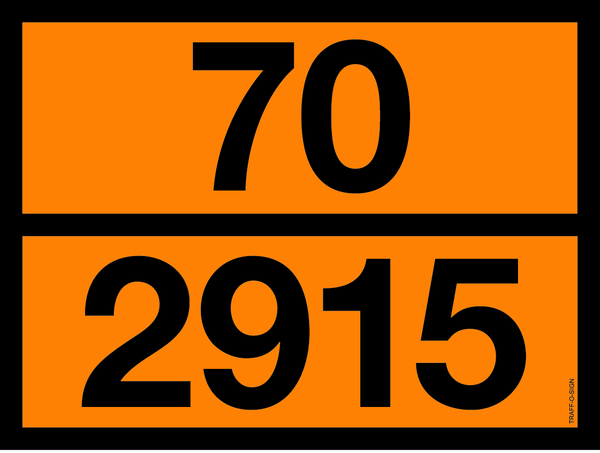 PANNEAU ADR AVEC CODE DE DANGER 70/2915