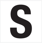 S, UITGESNEDEN LETTER