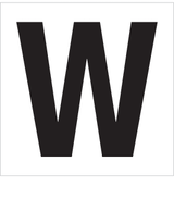 W, UITGESNEDEN LETTER