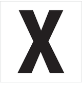 X, UITGESNEDEN LETTER