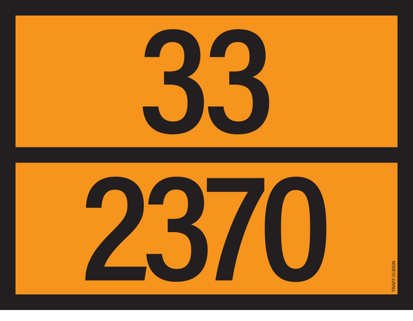 PANNEAU ADR AVEC CODE DE DANGER 33/2370