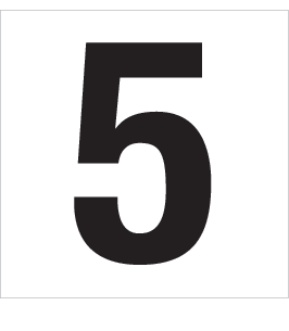 5, UITGESNEDEN CIJFER