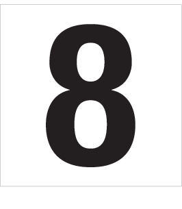 8, UITGESNEDEN CIJFER