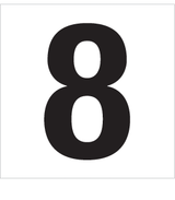 8, UITGESNEDEN CIJFER