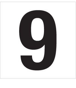 9, UITGESNEDEN CIJFER