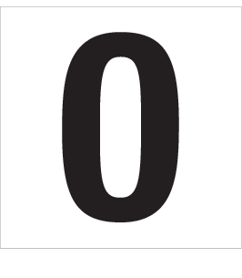 0, UITGESNEDEN CIJFER