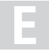 E, UITGESNEDEN LETTER
