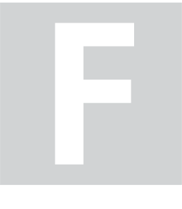 F, UITGESNEDEN LETTER
