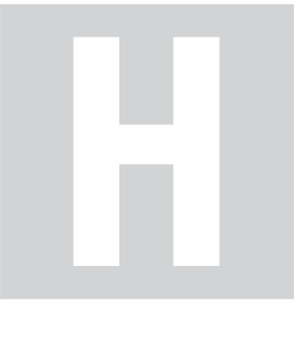 H, UITGESNEDEN LETTER