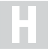H, UITGESNEDEN LETTER