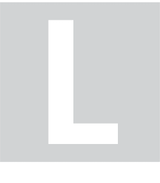 L, UITGESNEDEN LETTER