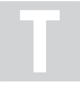 T, UITGESNEDEN LETTER
