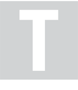 T, UITGESNEDEN LETTER