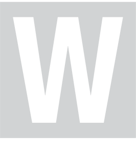 W, UITGESNEDEN LETTER