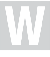 W, UITGESNEDEN LETTER