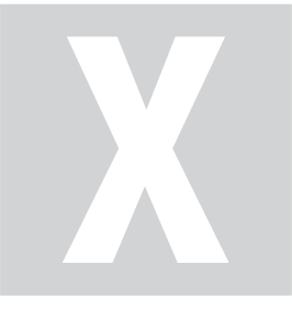 X, UITGESNEDEN LETTER