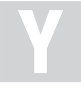 Y, UITGESNEDEN LETTER