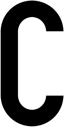 C, UITGESNEDEN LETTER