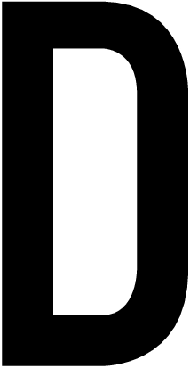 D, UITGESNEDEN LETTER