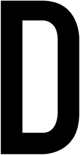 D, UITGESNEDEN LETTER