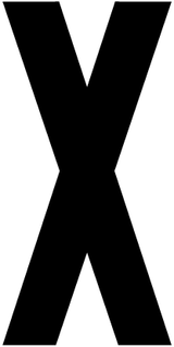 X, UITGESNEDEN LETTER