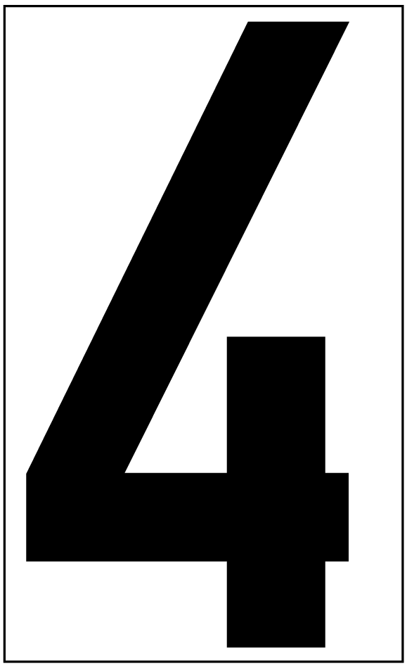 4, UITGESNEDEN CIJFER