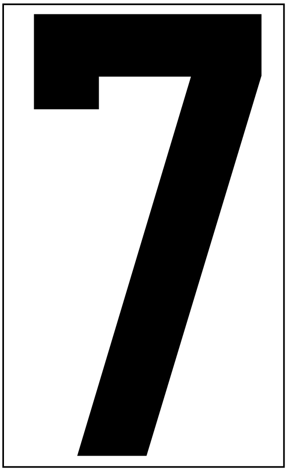 7, UITGESNEDEN CIJFER