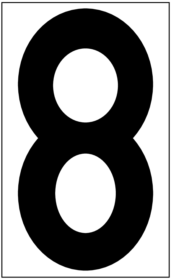 8, UITGESNEDEN CIJFER