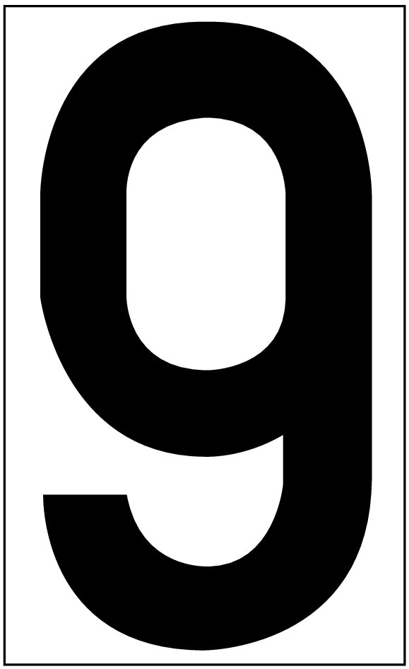 9, UITGESNEDEN CIJFER